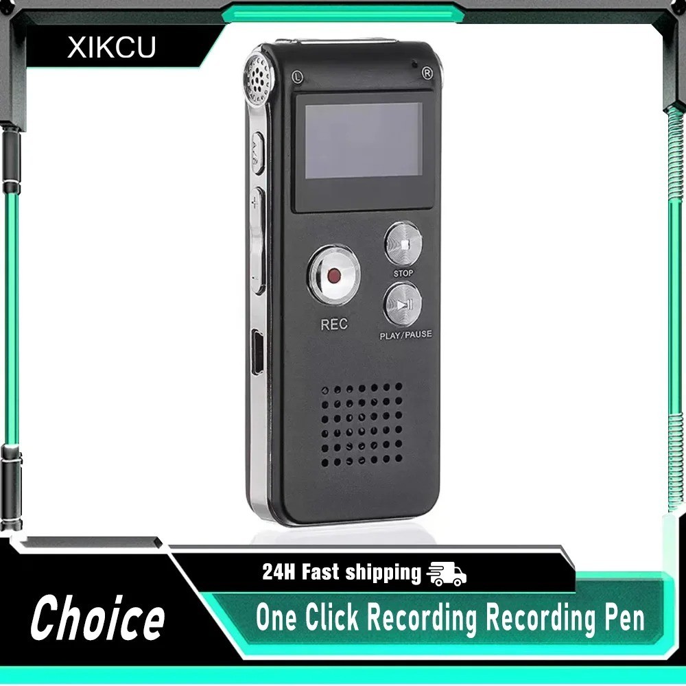 Portable Digital Voice Recorder MP3 WAV Playback USB Rechargeable Recorder
