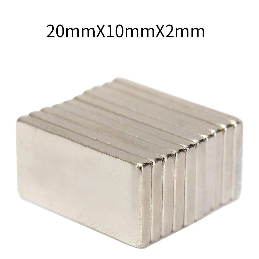 100Pcs N50 Rectangle Magnets Strong Hold Neodymium Rare Earth Block 20x10x2mm