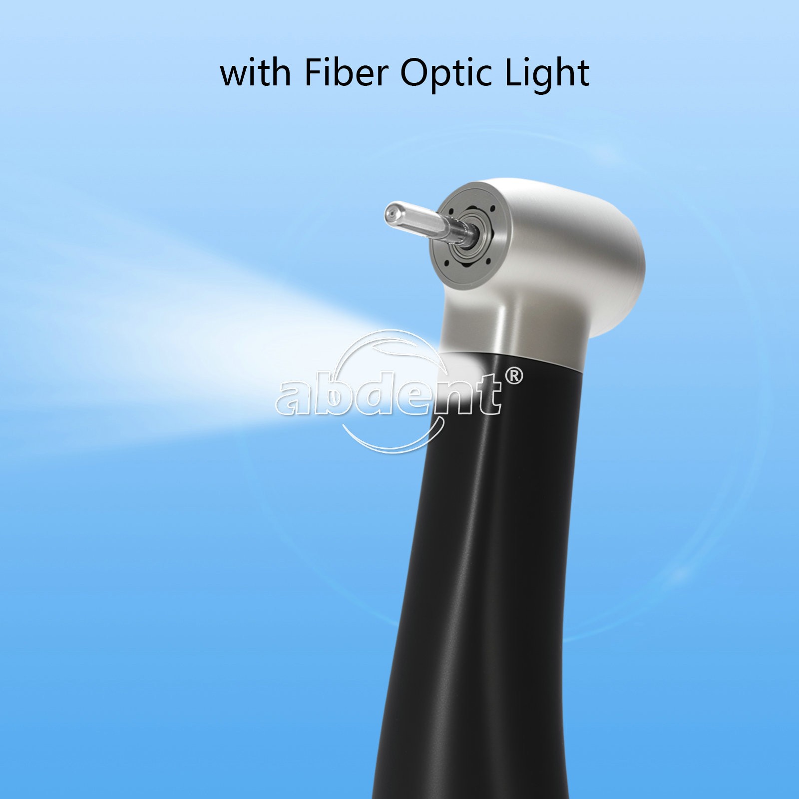1-10*Dental 1:5 Increasing Speed Fiber Optic LED Contra Angle Handpiece Black dk