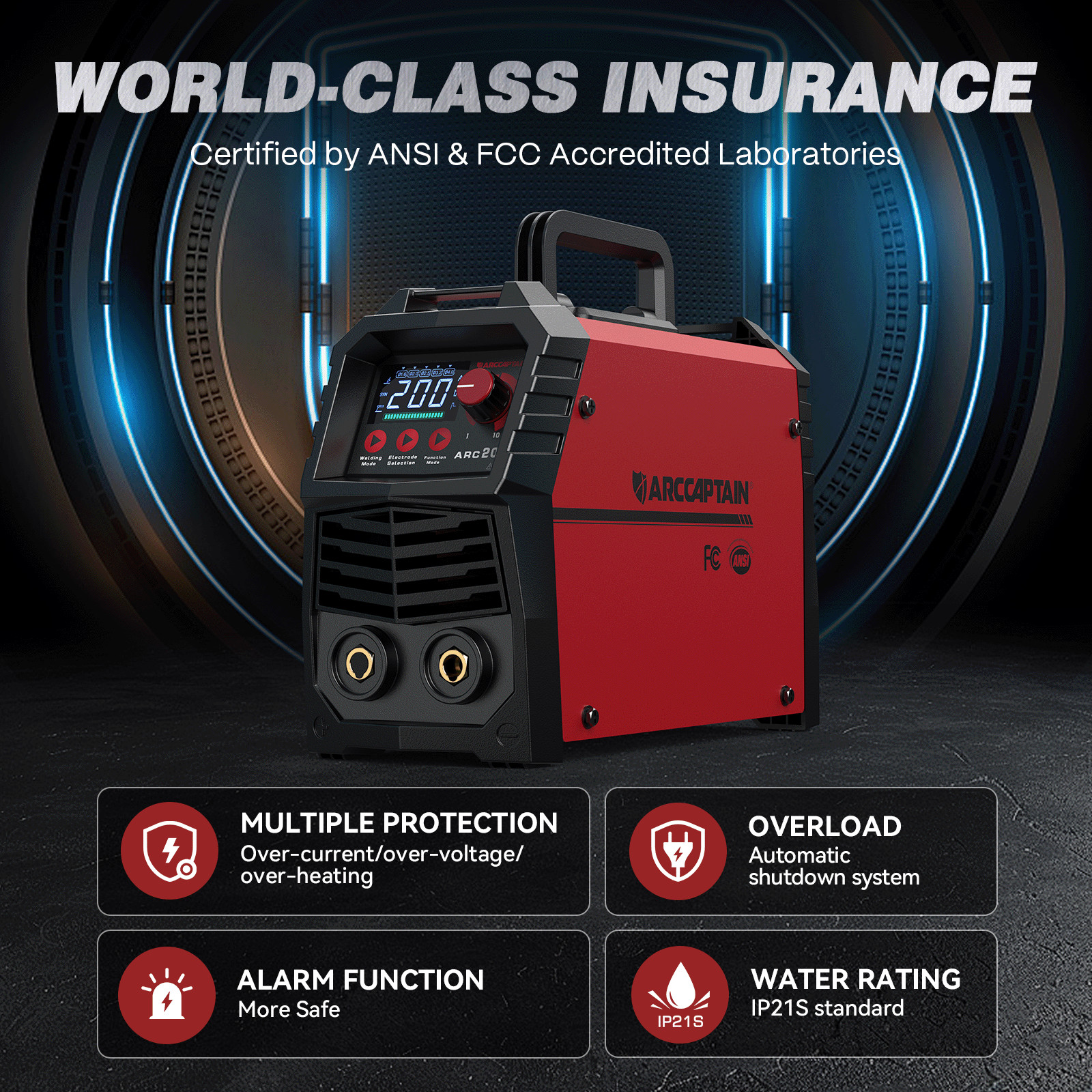 ARCCAPTAIN Stick Welder 200Amp ARC/MMA/Lift TIG Welding Machine 110V/220V IGBT?