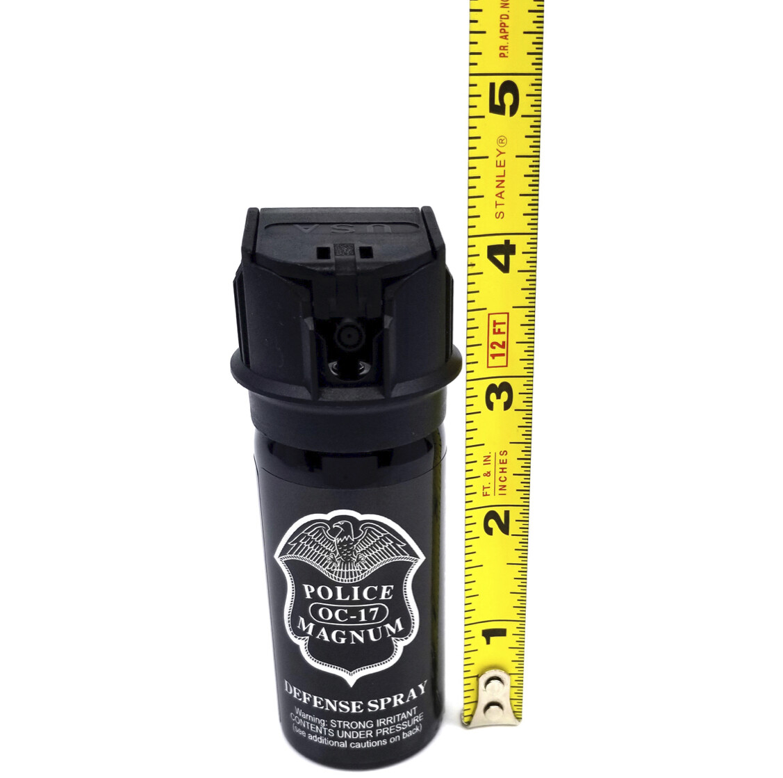 Police Magnum pepper spray 2 ounce Flip Top Stream Nylon Holster Safety Defense