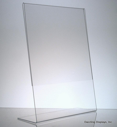 Dazzling Displays 10 Acrylic 8.5″ x 11″ Slanted Picture Frame Holders