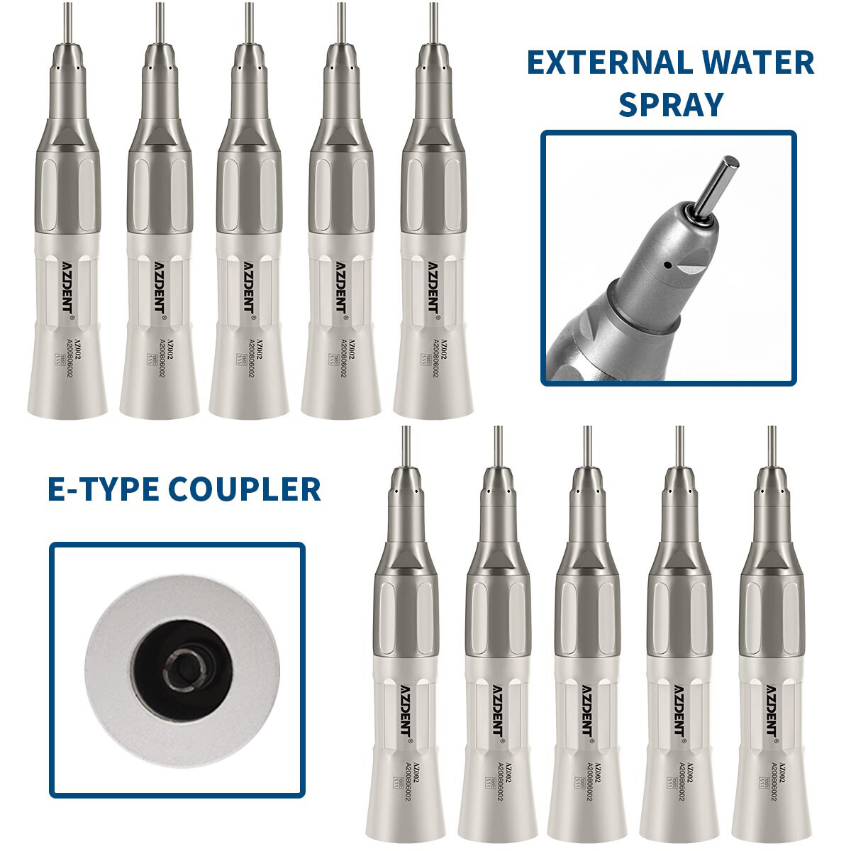 Joydental Dental 1:1 Slow Low Speed Straight Handpiece Nose Cone E-type HP