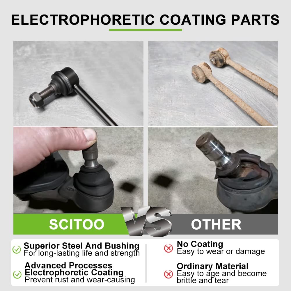 10pc Susp Kit For Mazda6 Lwr Upr Ctrl Arms Ball Jts Sway Links Tie Rod Ends