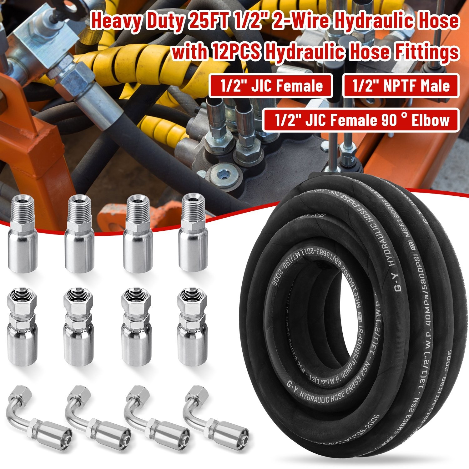 Upgrade Telescopic Stabilizer Kit For B & BX Kubota BX1500D, BX1800D, BX2200D US