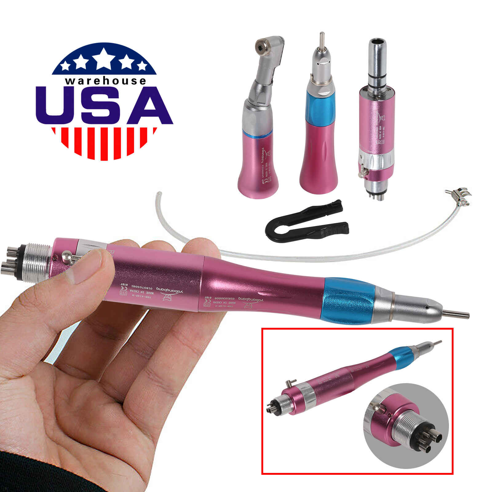 Pieza de Mano Dental Estilo NSK Alta Baja Velocidad 4H / 2H Kit Turbina de Aire