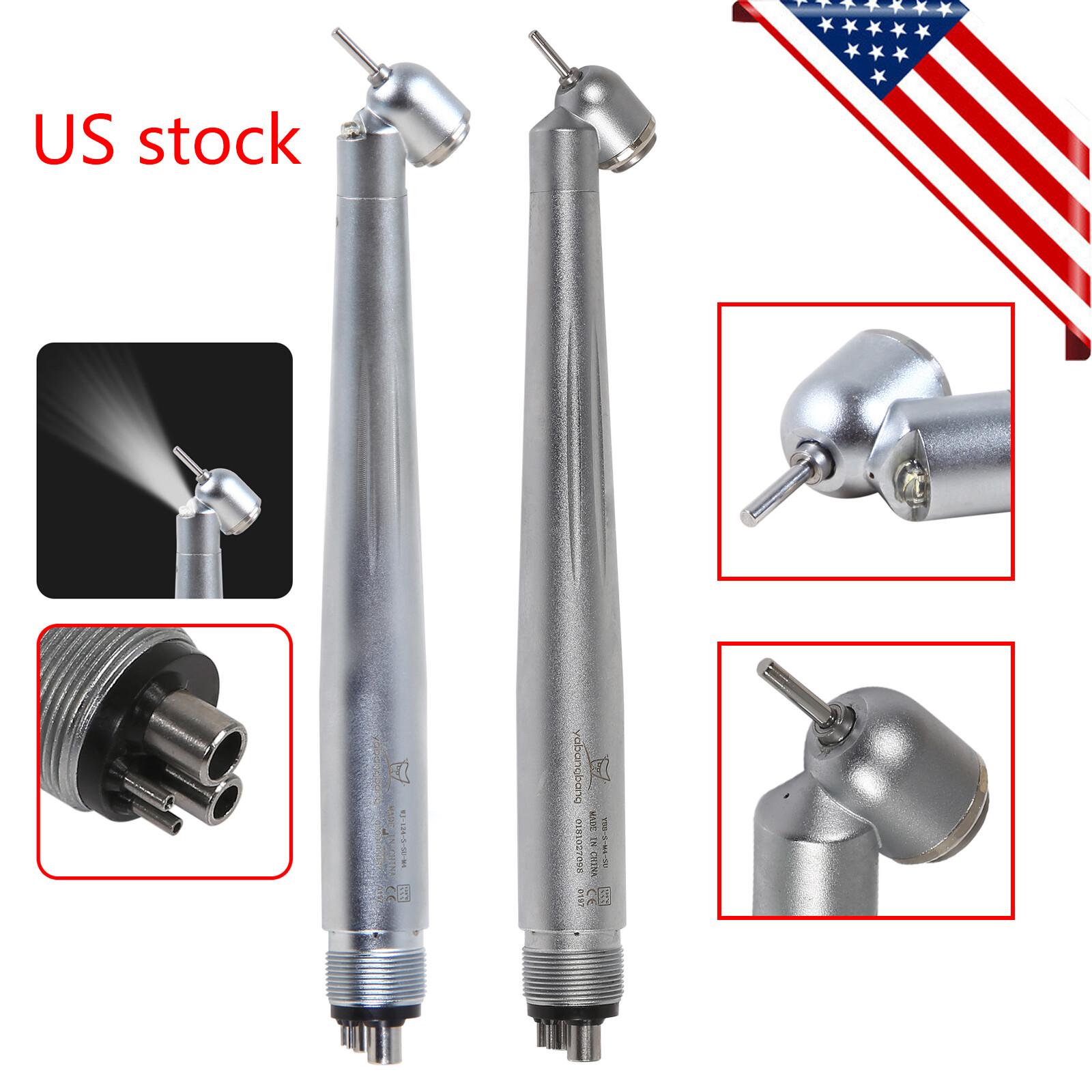 Yabangbang Dental 45 Degree Surgical High Speed Handpiece Push Button (LED) 4H A