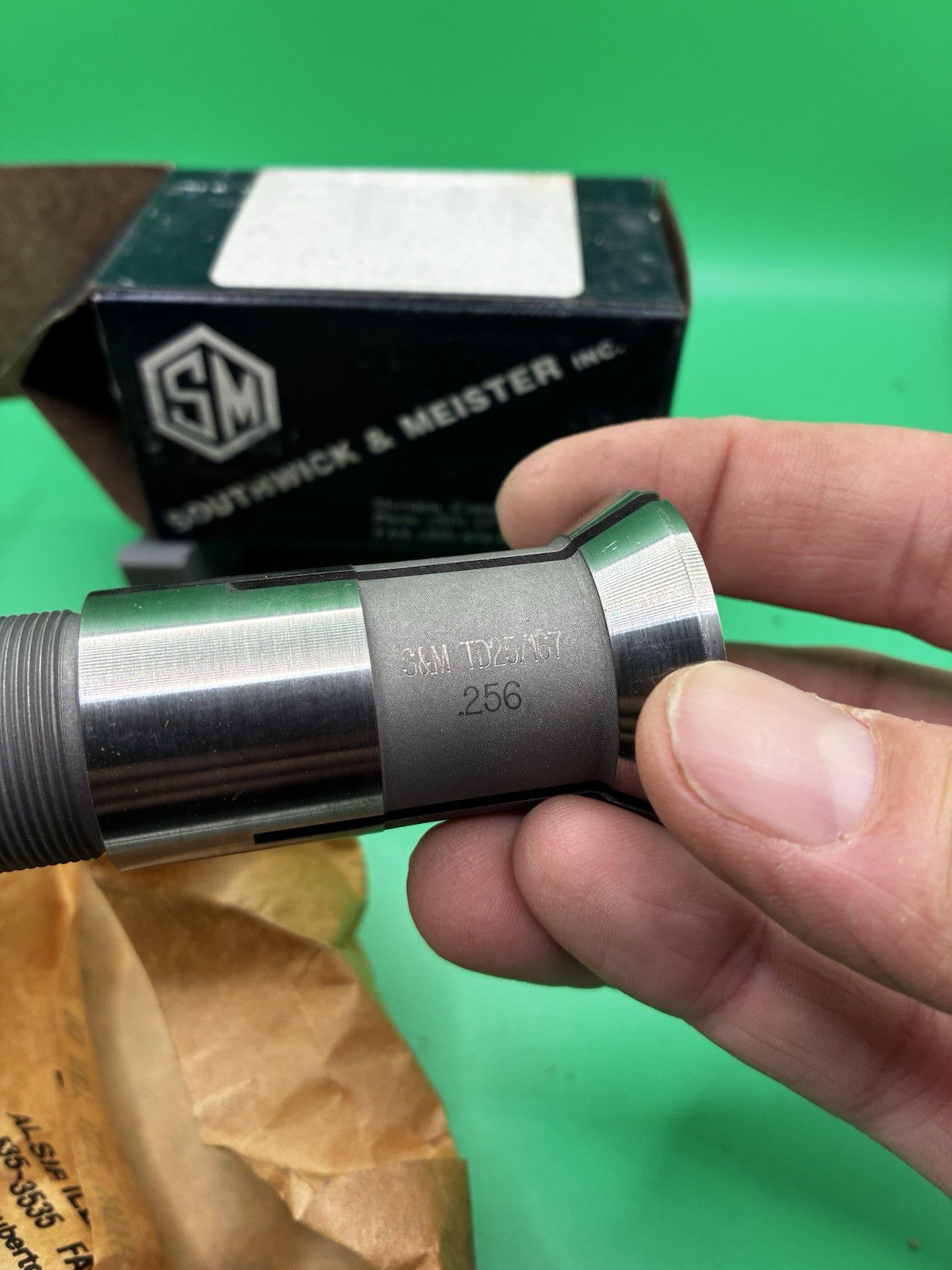Southwick & Meister TD25/167 .256 Carbide Lined Draw Bushing Collet 0.256″ TD25