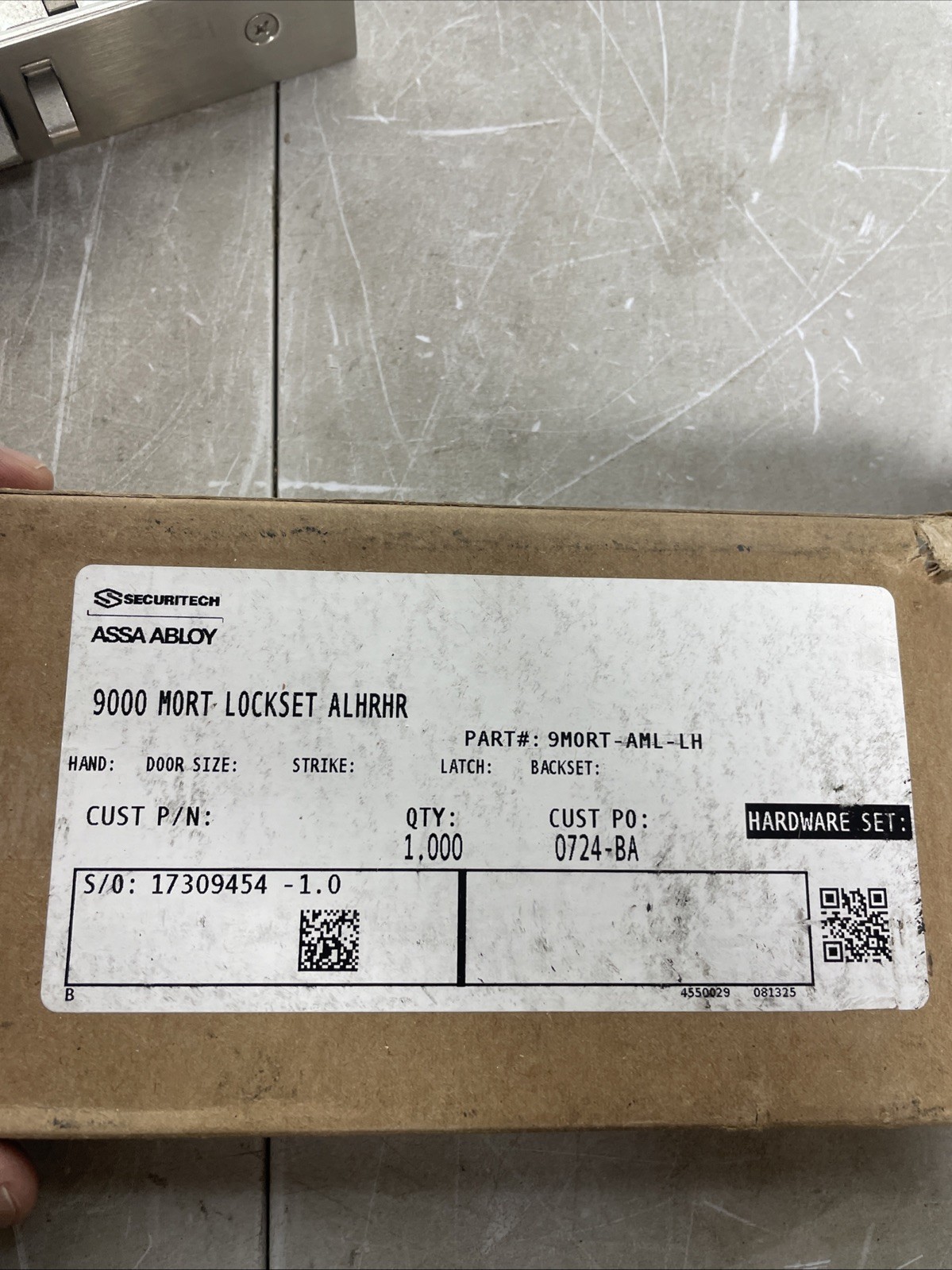 Arrow AM12LH-LB.FIN Storeroom/Closet Mortise Lock Body. As Shown No Hardware