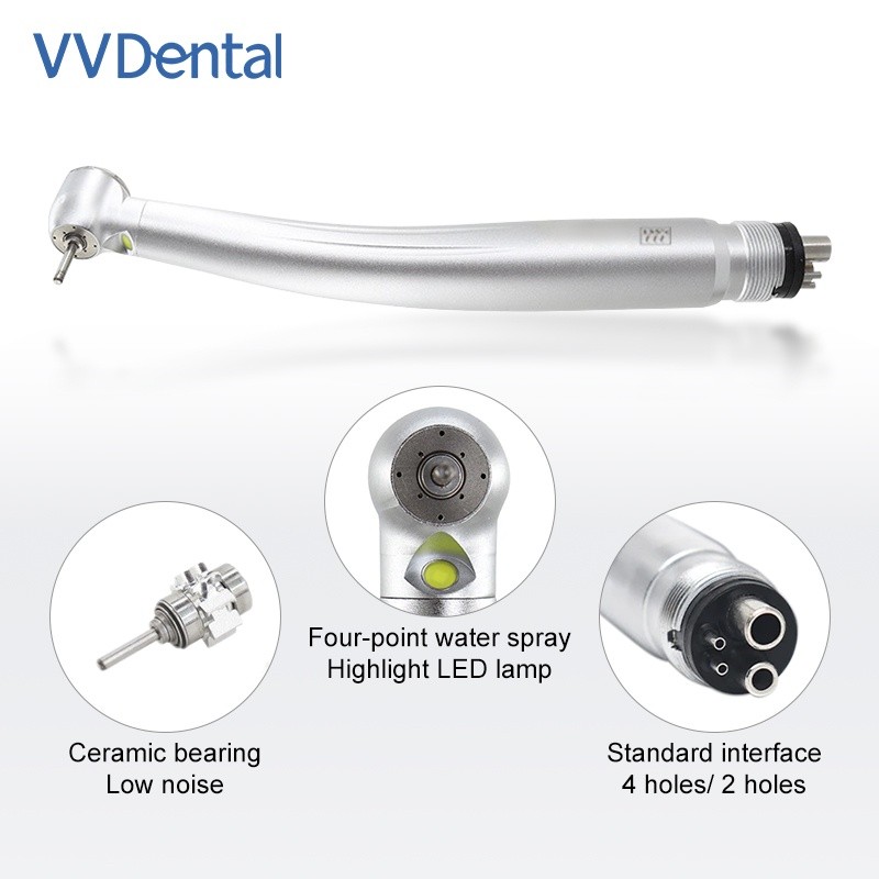 Dental High Speed LED Handpiece Anti-Suction Autoclavable 135°C 320000-400000rpm