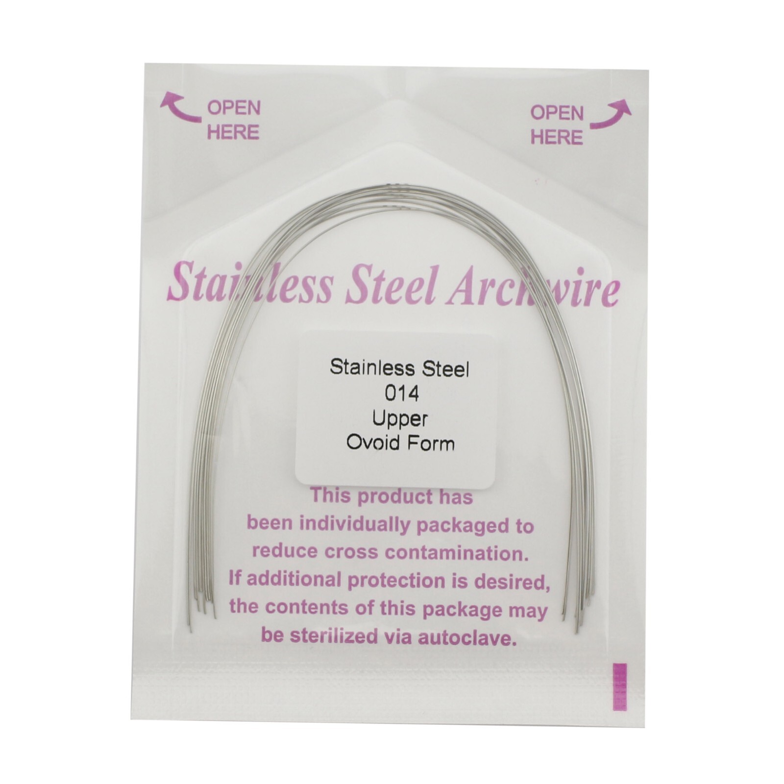 100pcs Dental Orthodontic Arch Wire Stainless Steel Ovoid Form Archwires Round