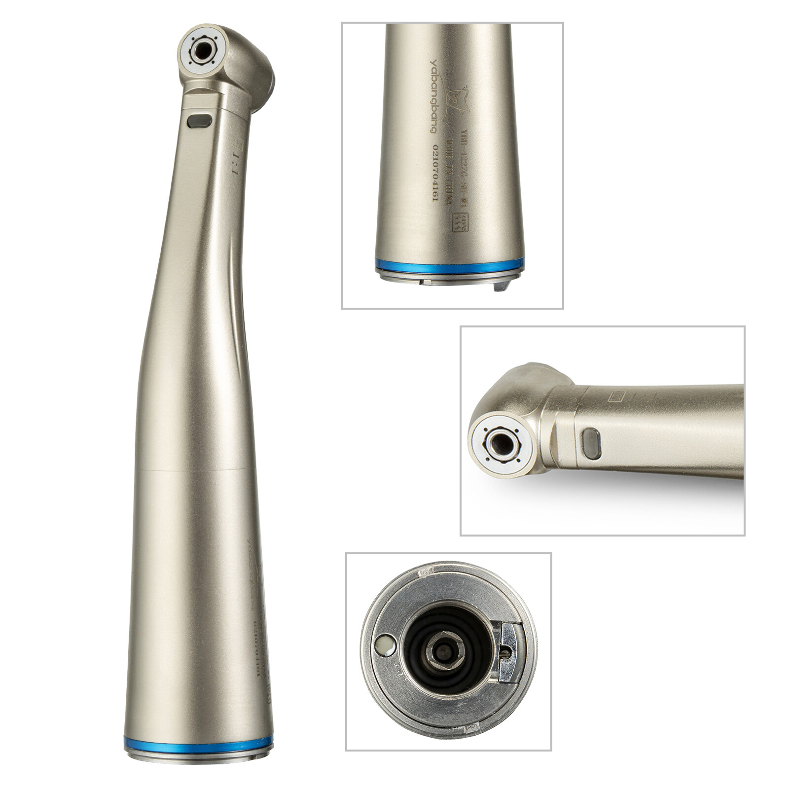 Pieza de mano de contraángulo dental LED Fibra óptica Baja velocidad φ2.35mm