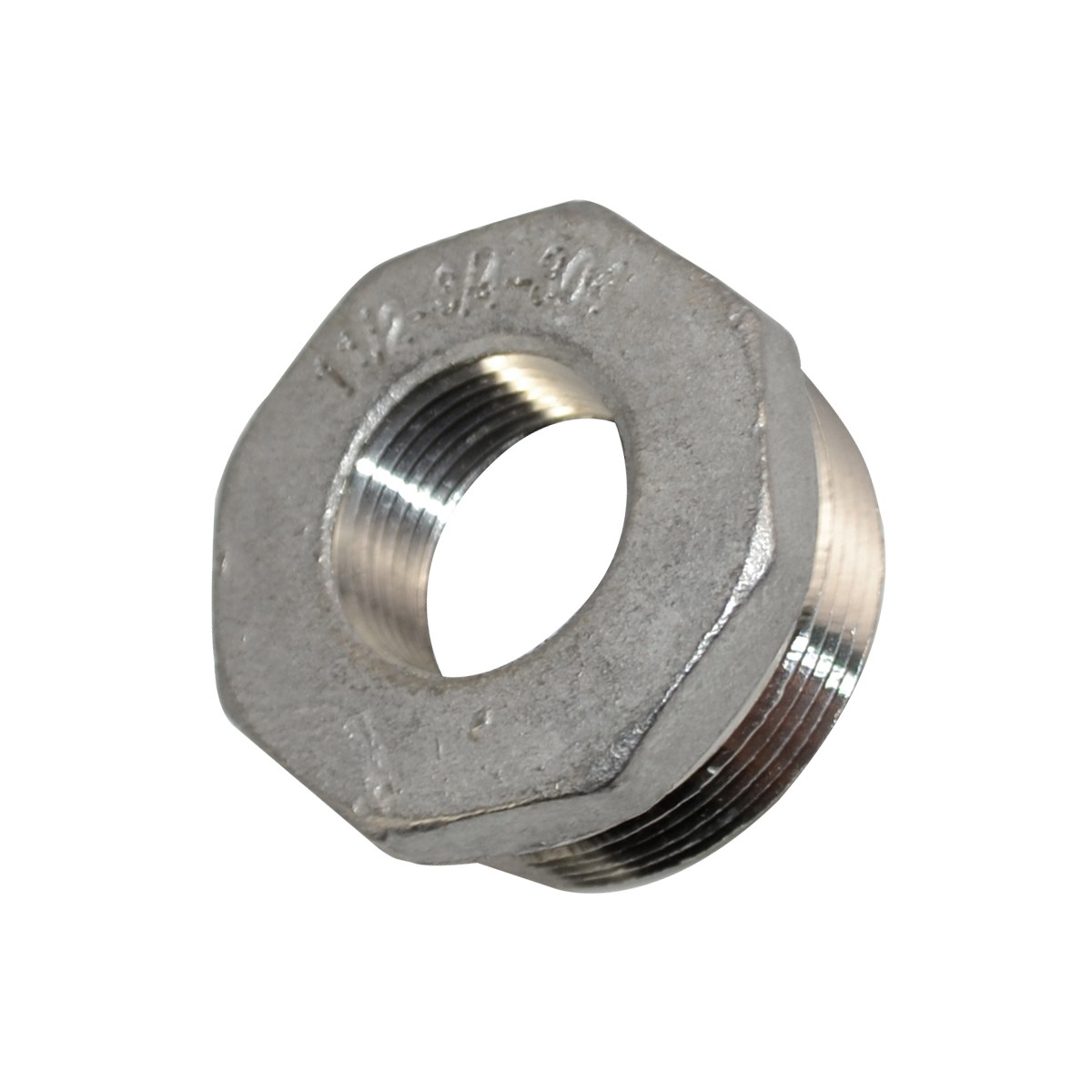 1-1/2” male to 3/4“ female bushing Pipe Reducer Fitting Connector Adapter SS 304