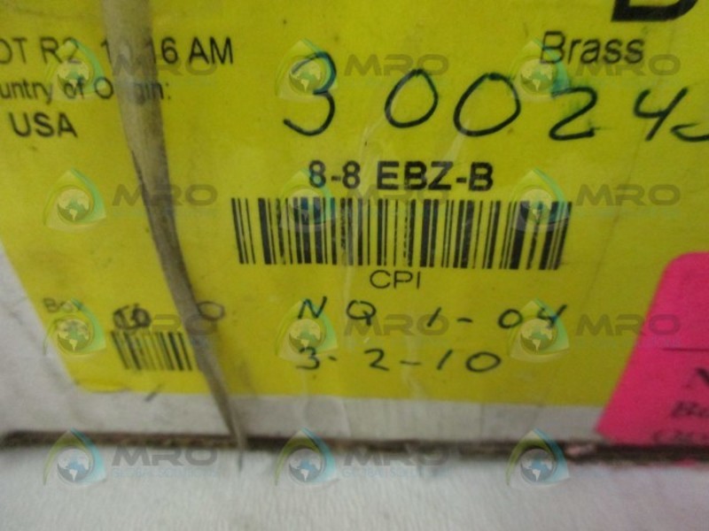 PARKER 8-8-EBZ-B ELBOW UNION (BOX OF 6) NSMP