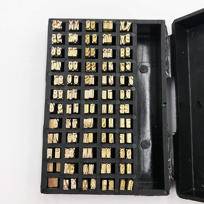 120pcs 2*4*15mm Hot Stamp Copper Letters Thermal Ribbon Printing Font