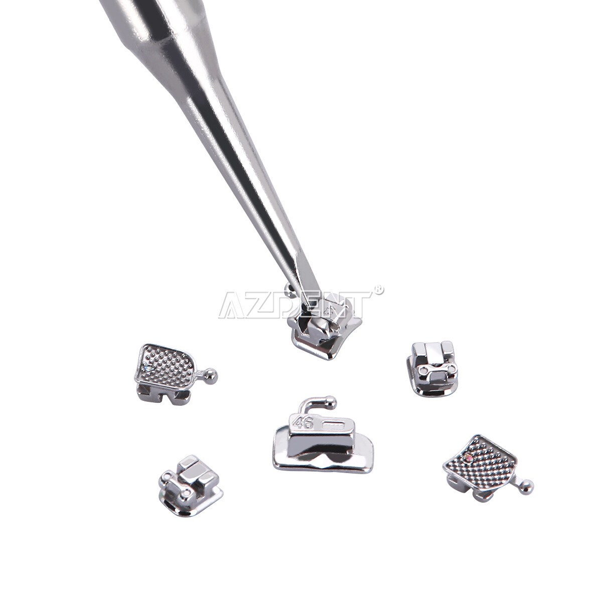 AZDENT Dental Orthodontic MIM Self Ligating Bracket Braces with Buccal Tubes