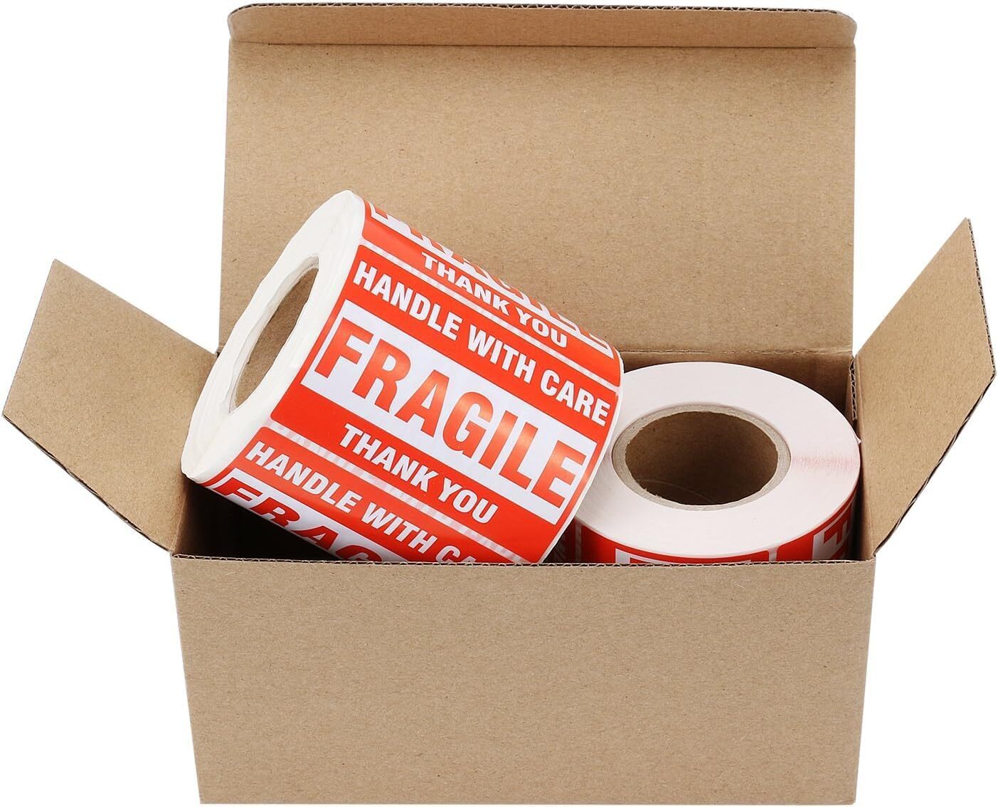 10000 Fragile Stickers 2×3 Handle with Care Thank You Mail Labels 500/Roll