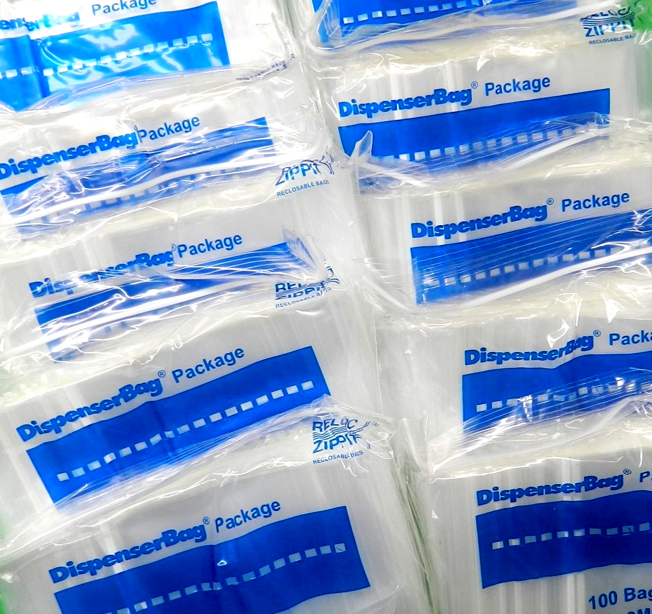 5000 Reloc Zippit Bags 3″x3″ Clear 2mil Poly Reclosable Baggies Reasealable Bag