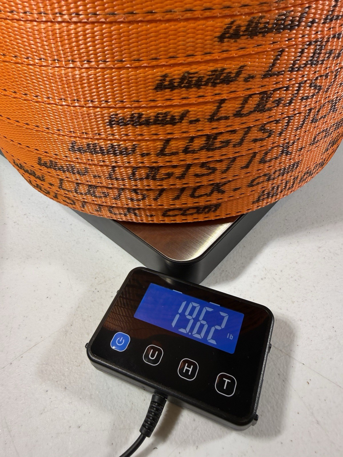 Heavy Duty 3/4 in x 1650 ft Bulk Roll Woven Poly Cord Strapping Orange Polywoven