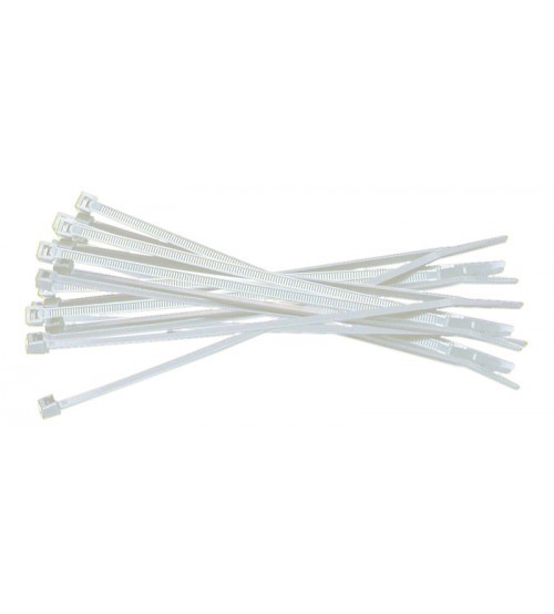 1000 PCS 8″ 18 Lbs Nylon Natural White Wire Cord Cable Tie Zip Self Lock Secure