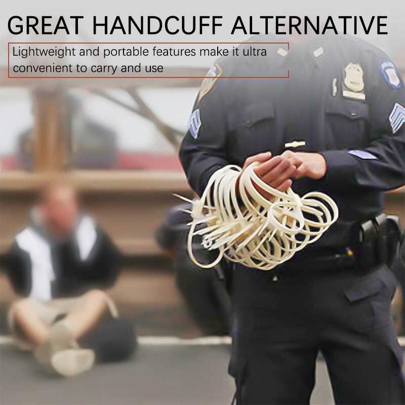 20PCS zipper tie disposable double police lock cuff elastic nylon bundle