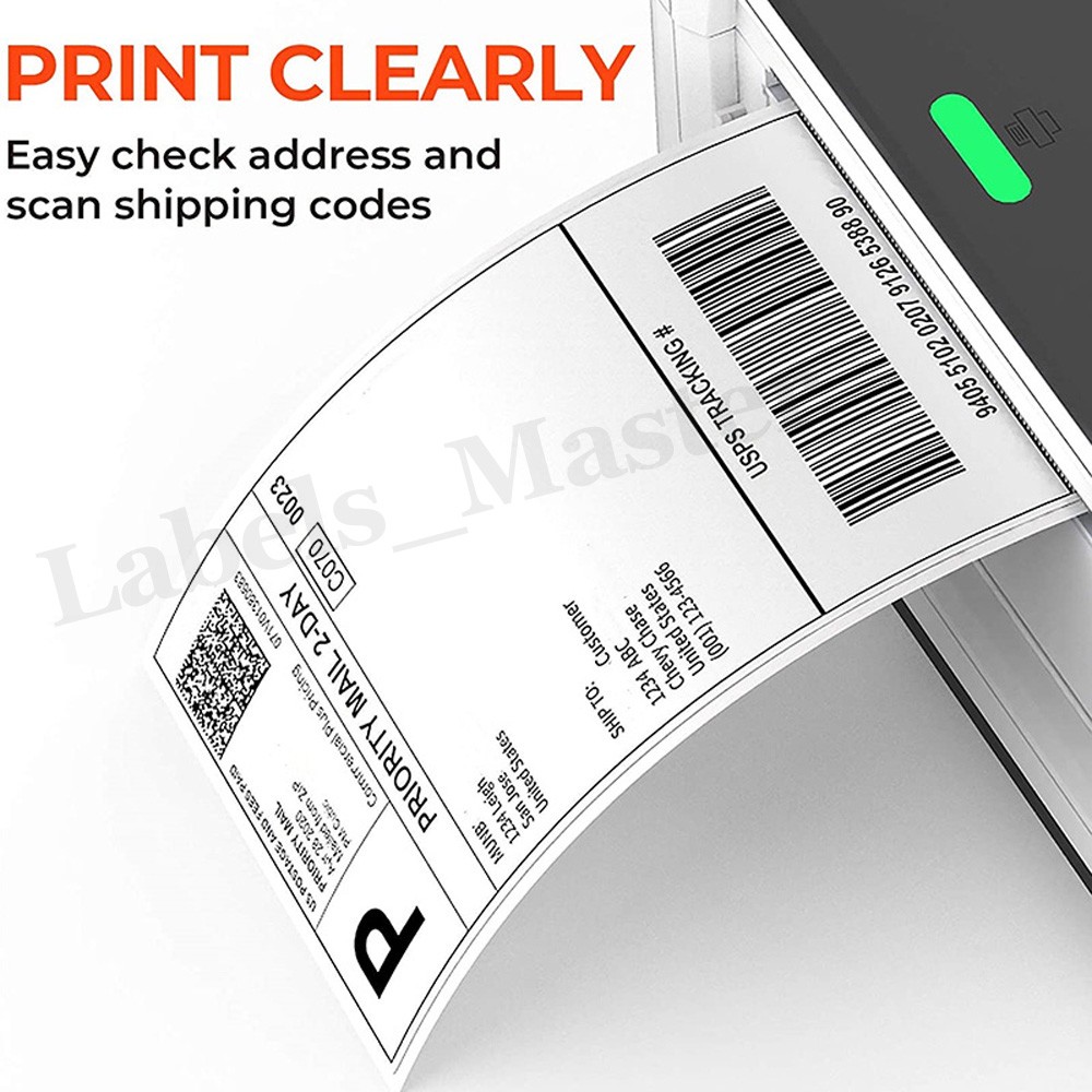 4×6 Fanfold Direct Thermal Shipping Labels for Zebra & Rollo Printers and More