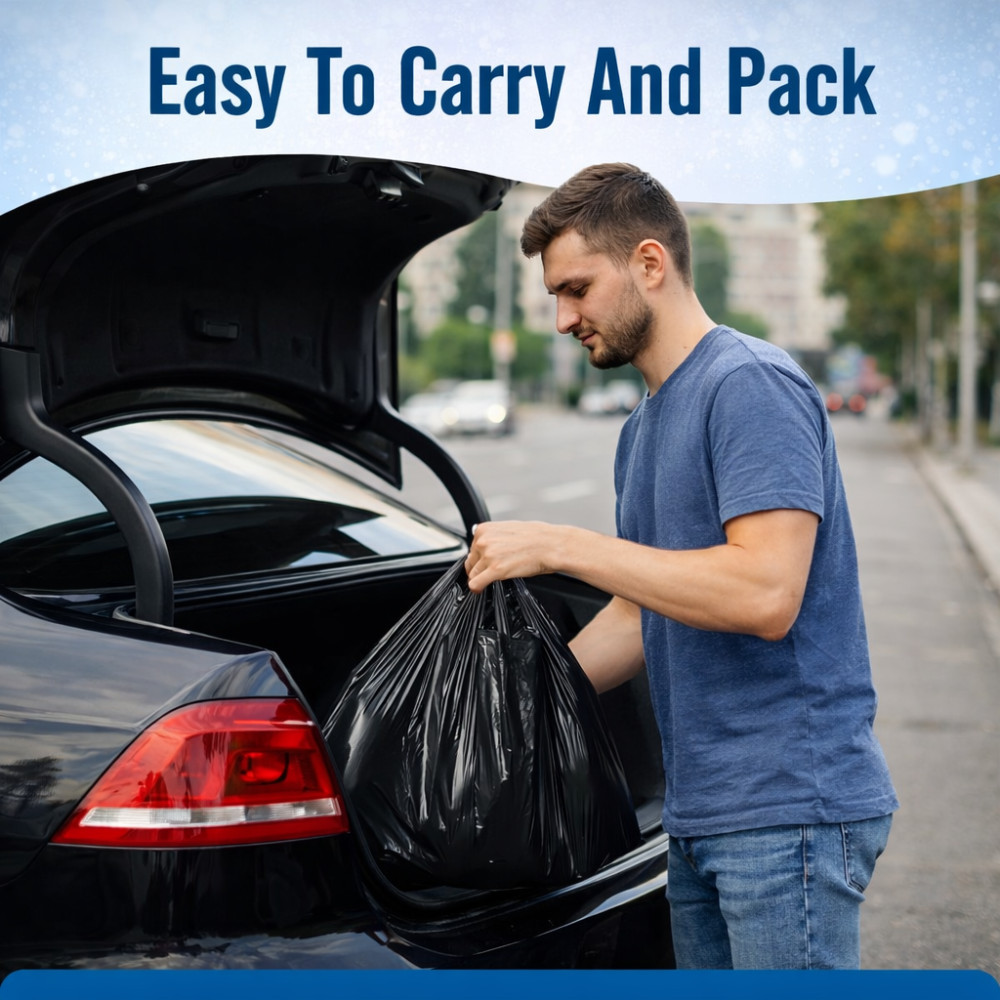 Heavy Duty Black T-Shirt Bags 11.5×6.5×22″ Plastic Grocery Carryout 1000 Ct