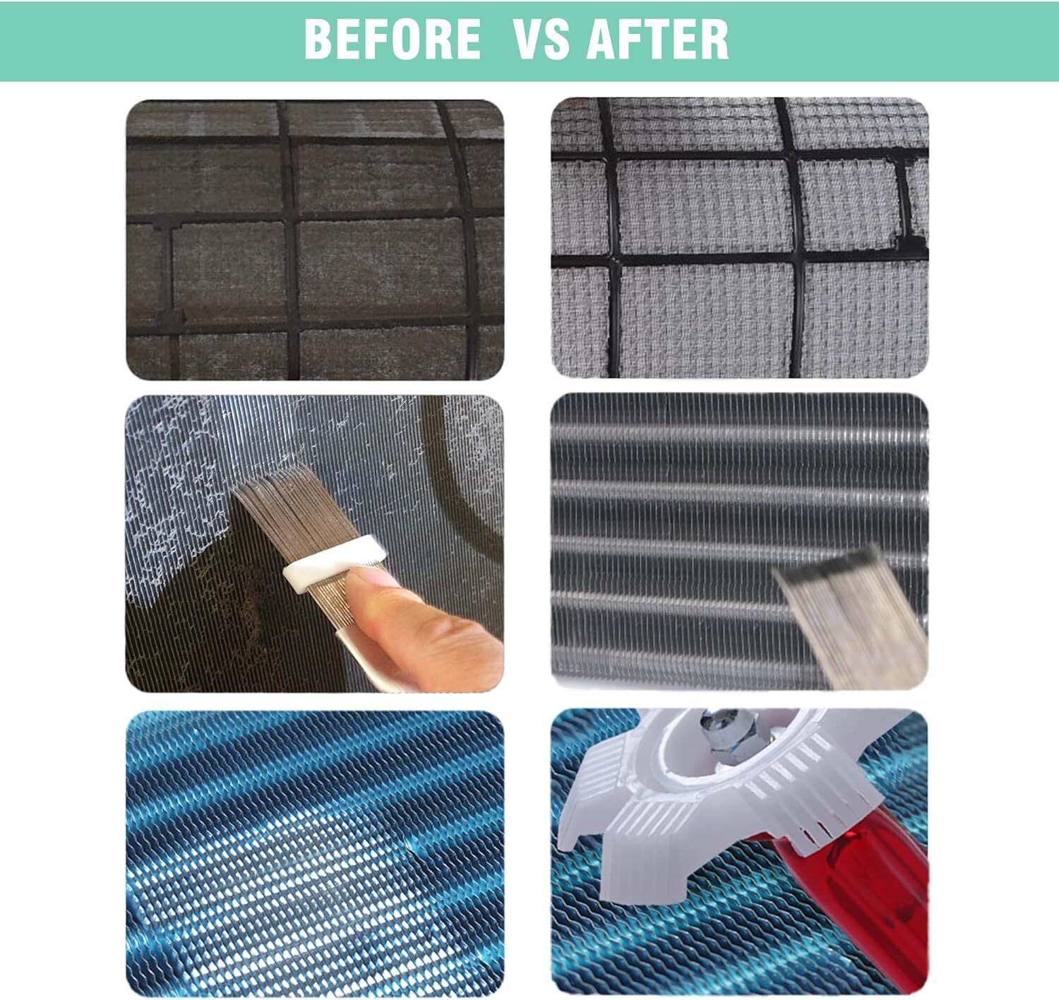 Air Conditioner Fin Comb Condenser&Radiator Fin Straightener Cleaner Repair Tool