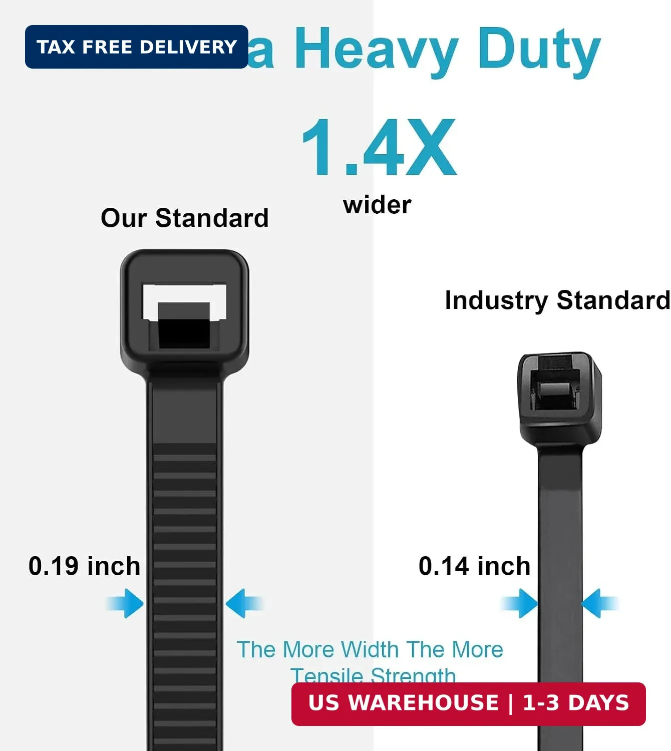 12 Inch Zip Ties Double Sided Toothed,100 LBS Tensile Strength Heavy Duty Cable