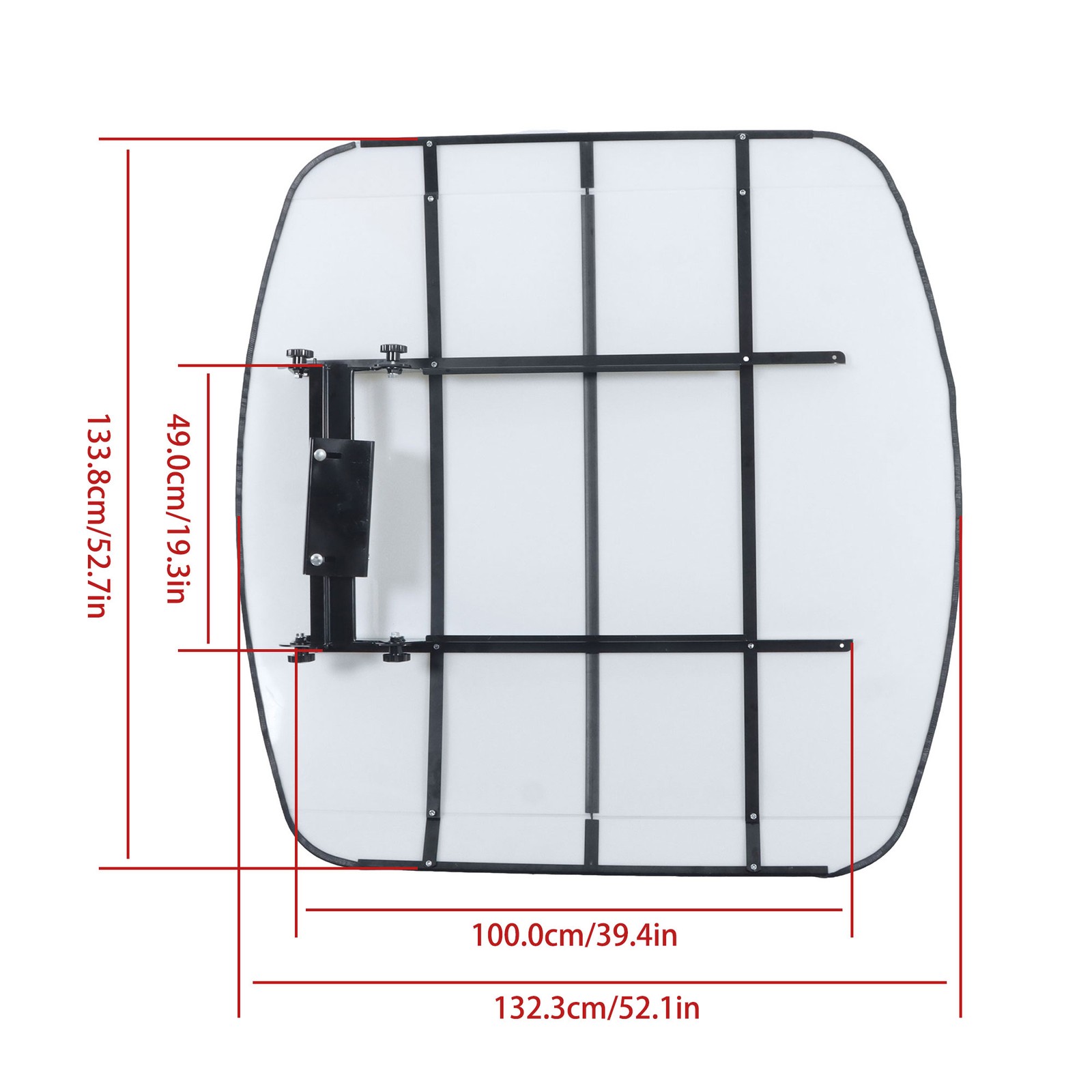 52″ X 52″ Tuff Top Tractor & Mower Canopy For ROPS 2″ x 2″ or 2″ x 3″ White