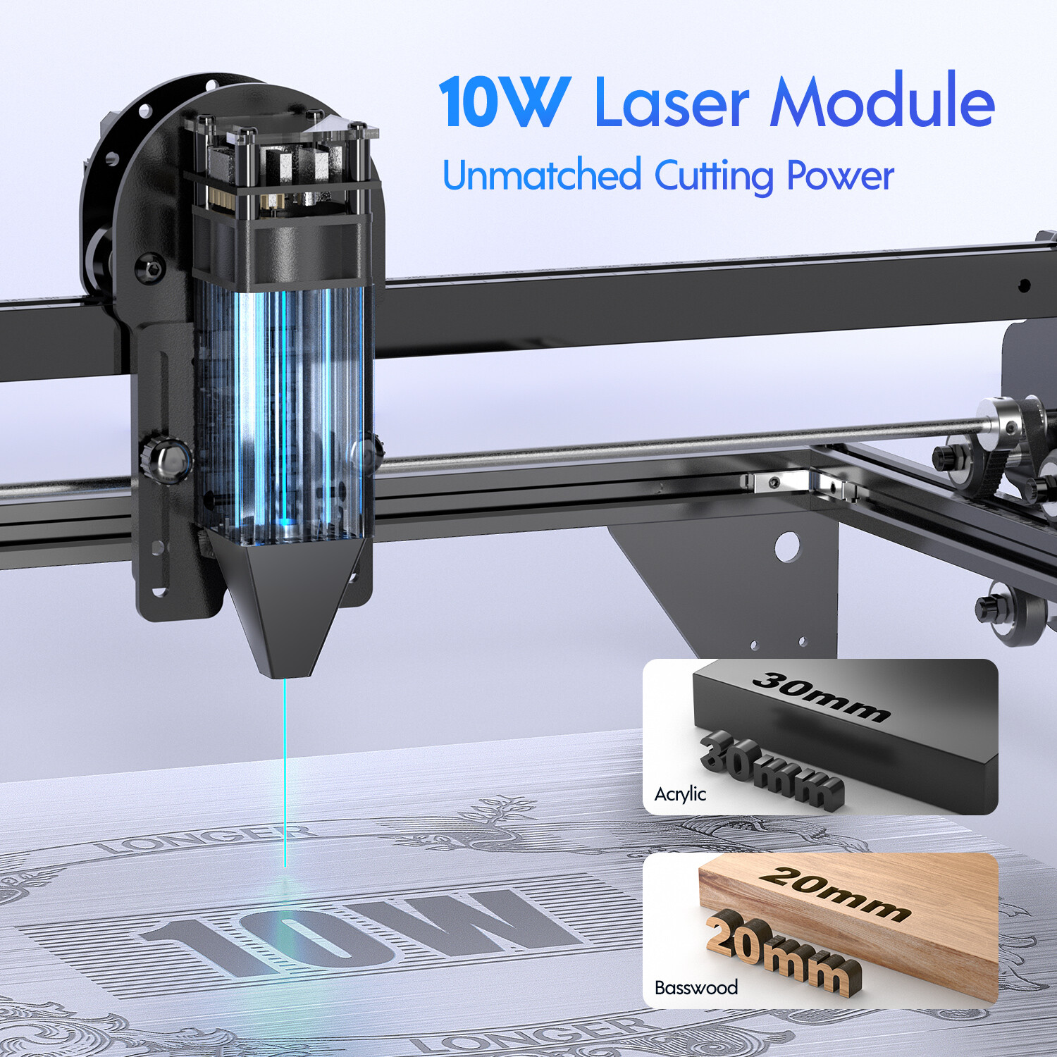 Longer RAY5 10W Laser Engraver, Laser Cutter, High speed up to 24,000 mm/min?