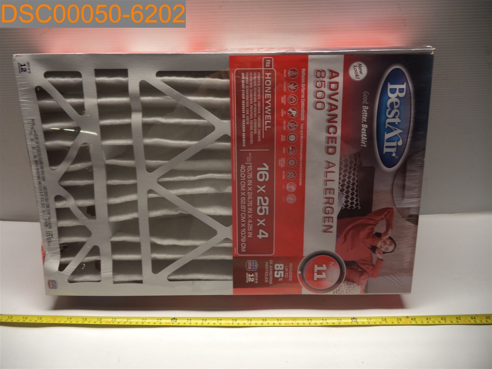 BENT ENDS: BestAir 16″ x 25″ x 4″ Advanced Allergen 8500 MERV11 FR-HW1625-11TR2
