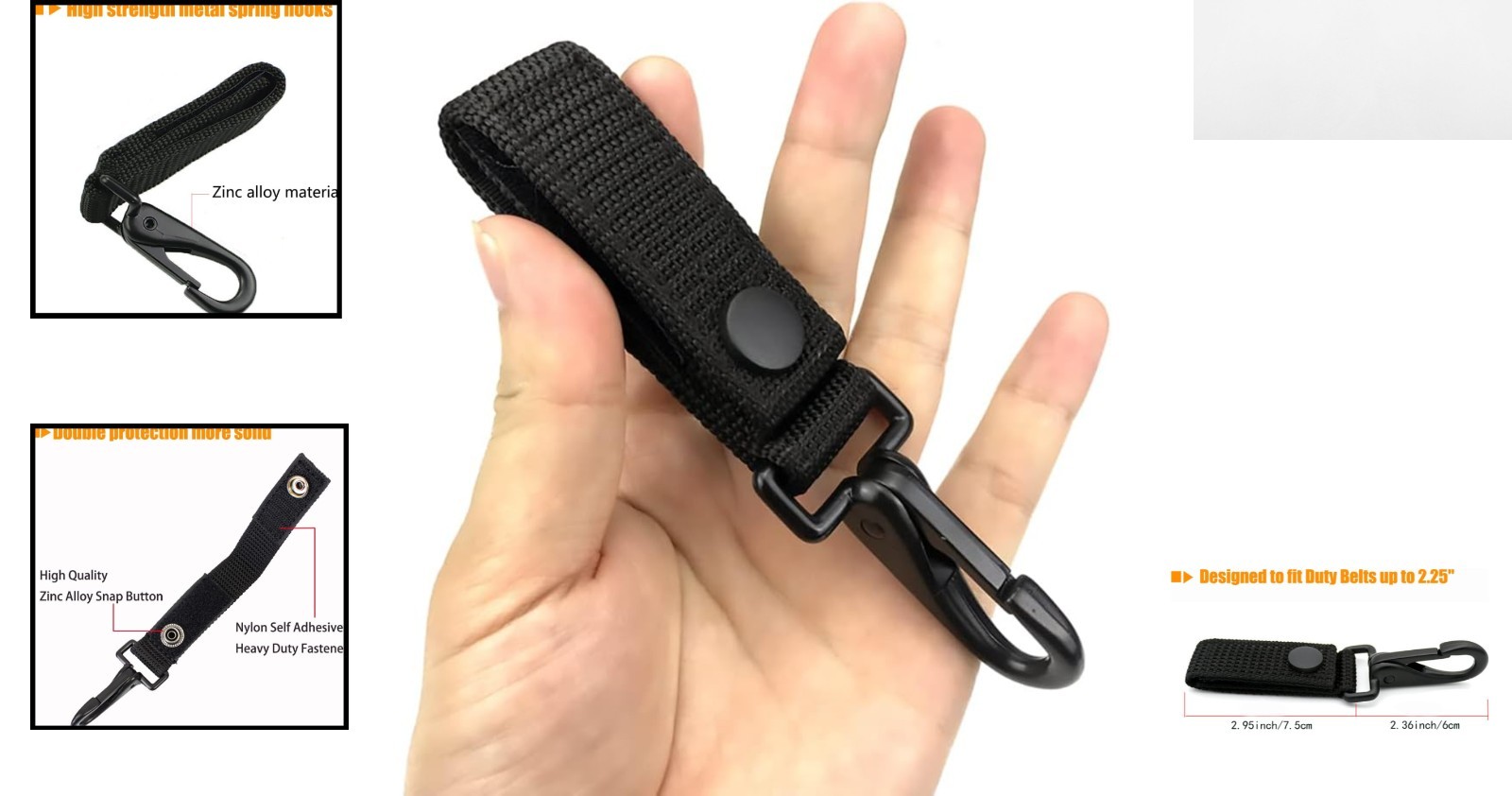 MOLLE Duty Belt Key Holder with Slip Pocket & Metal Clip for Security Pros