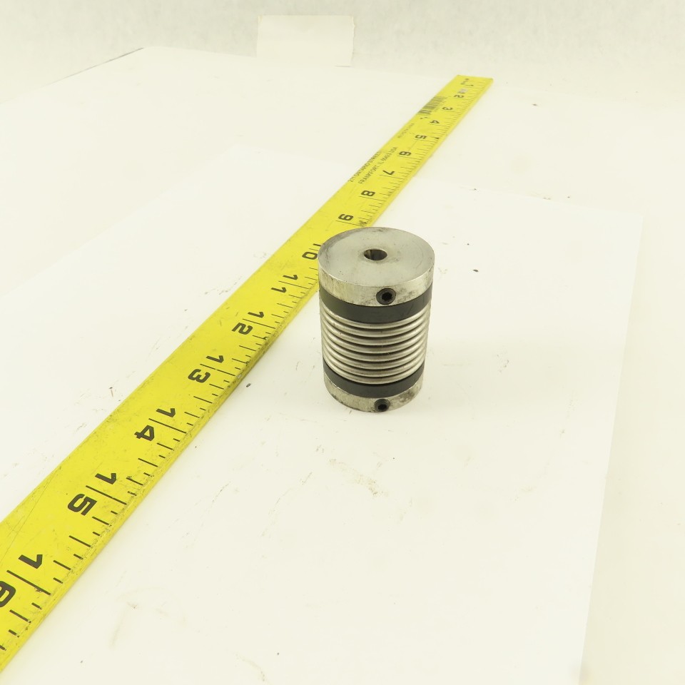 R+W 1/4″ x 1/4″ Aluminum Bellows Flexible Shaft Coupling