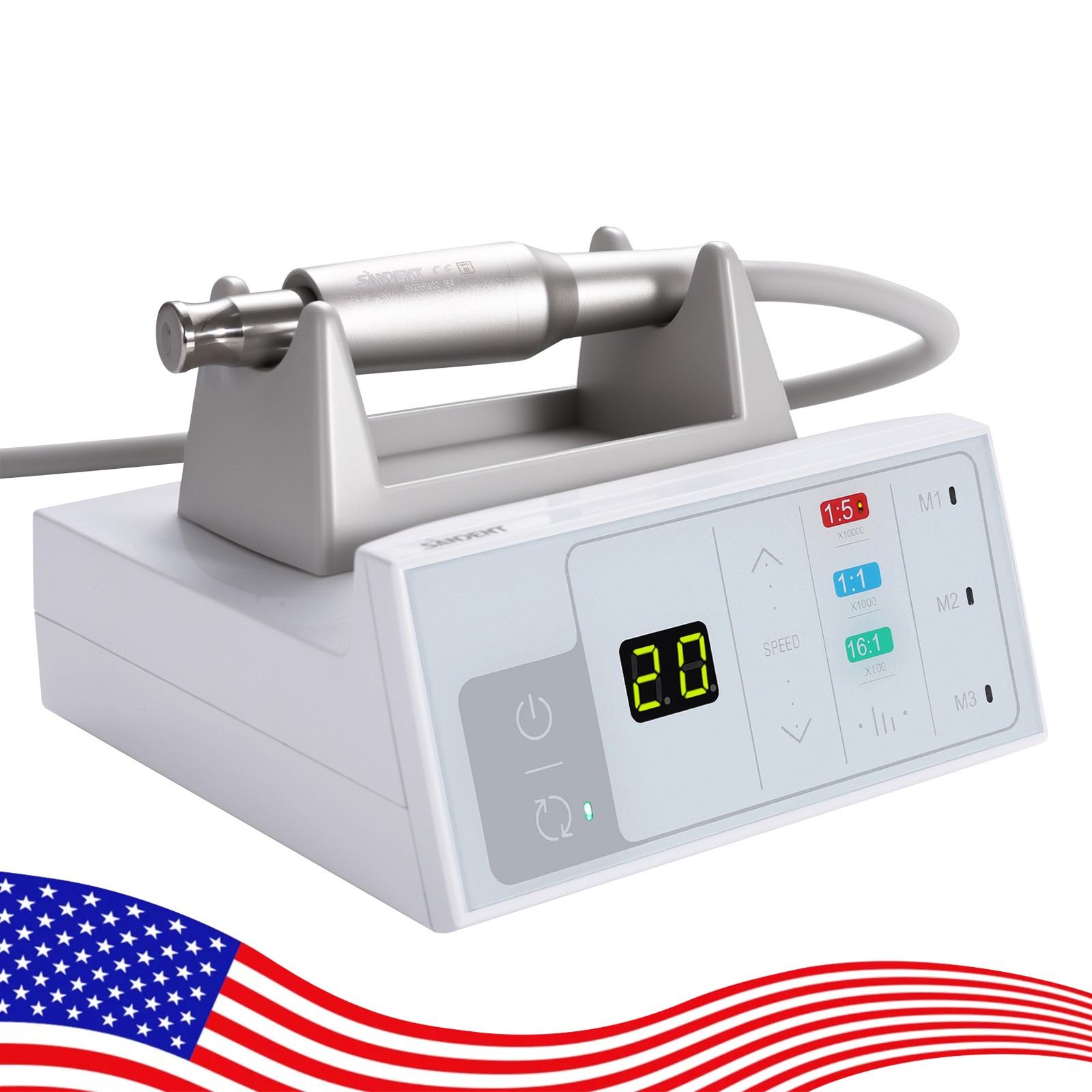 Dental Electric LED Brushless Micro Motor +1:5 Increasing Handpiece LED YBB-Mini