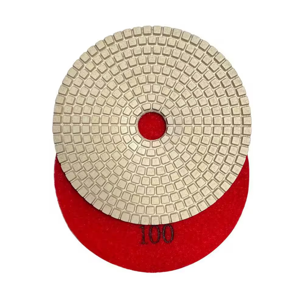 4 In. White Resin Polishing Pad Set (50,100,200,400,800,1500,3000 Grit, Metal Ba