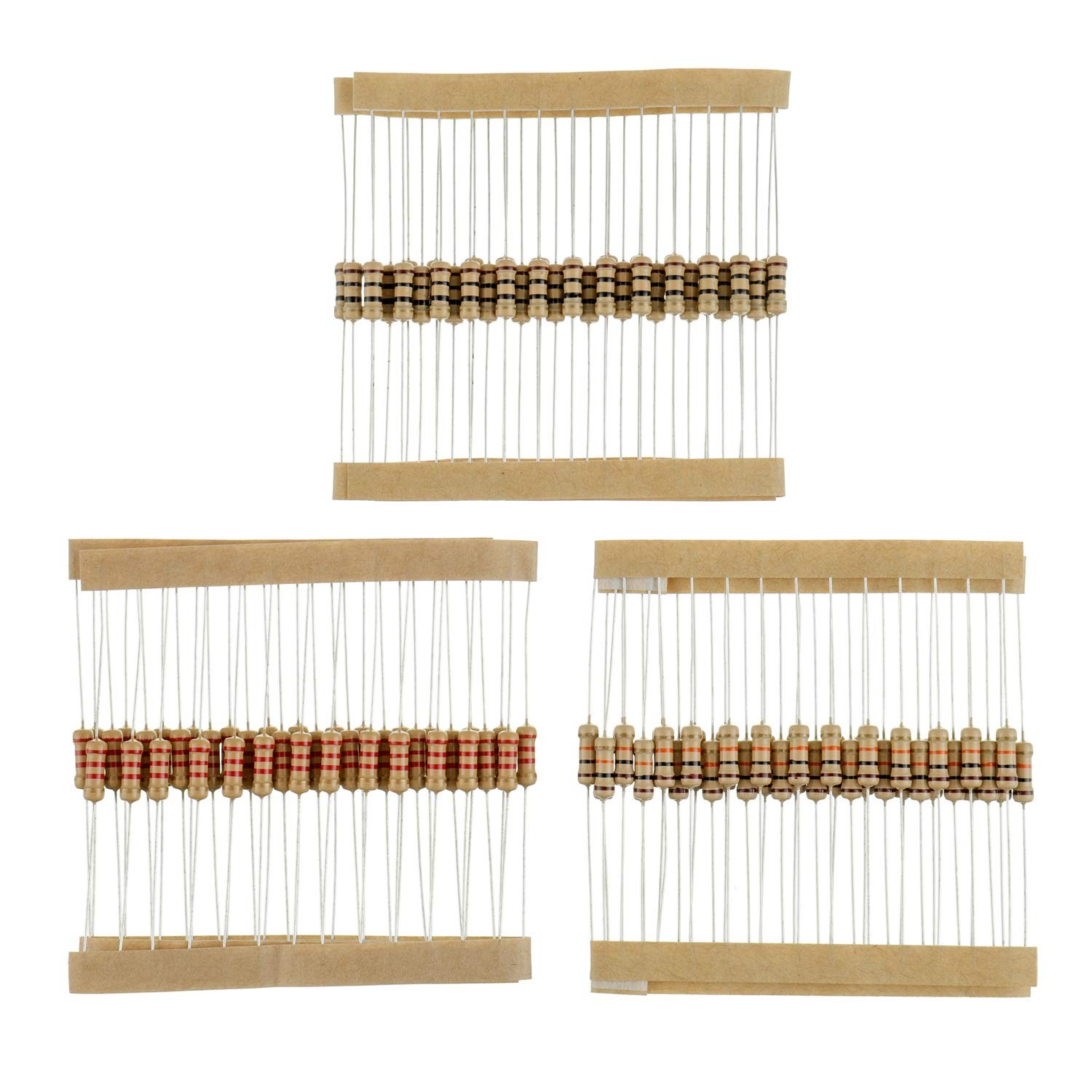 1000 Pieces 1/2 Watt Resistor Kit Assortment in Compartmentalized Storage Box