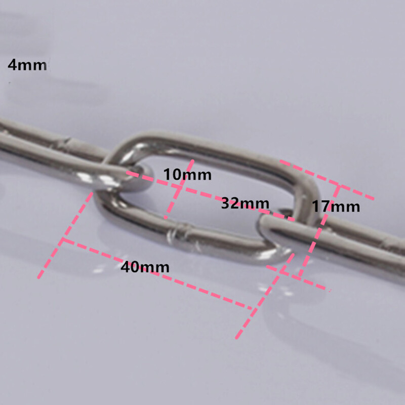 304 Stainless Steel Chain, Long And Short Ring, Safe Load-bearing 0.08kg-1.2kg