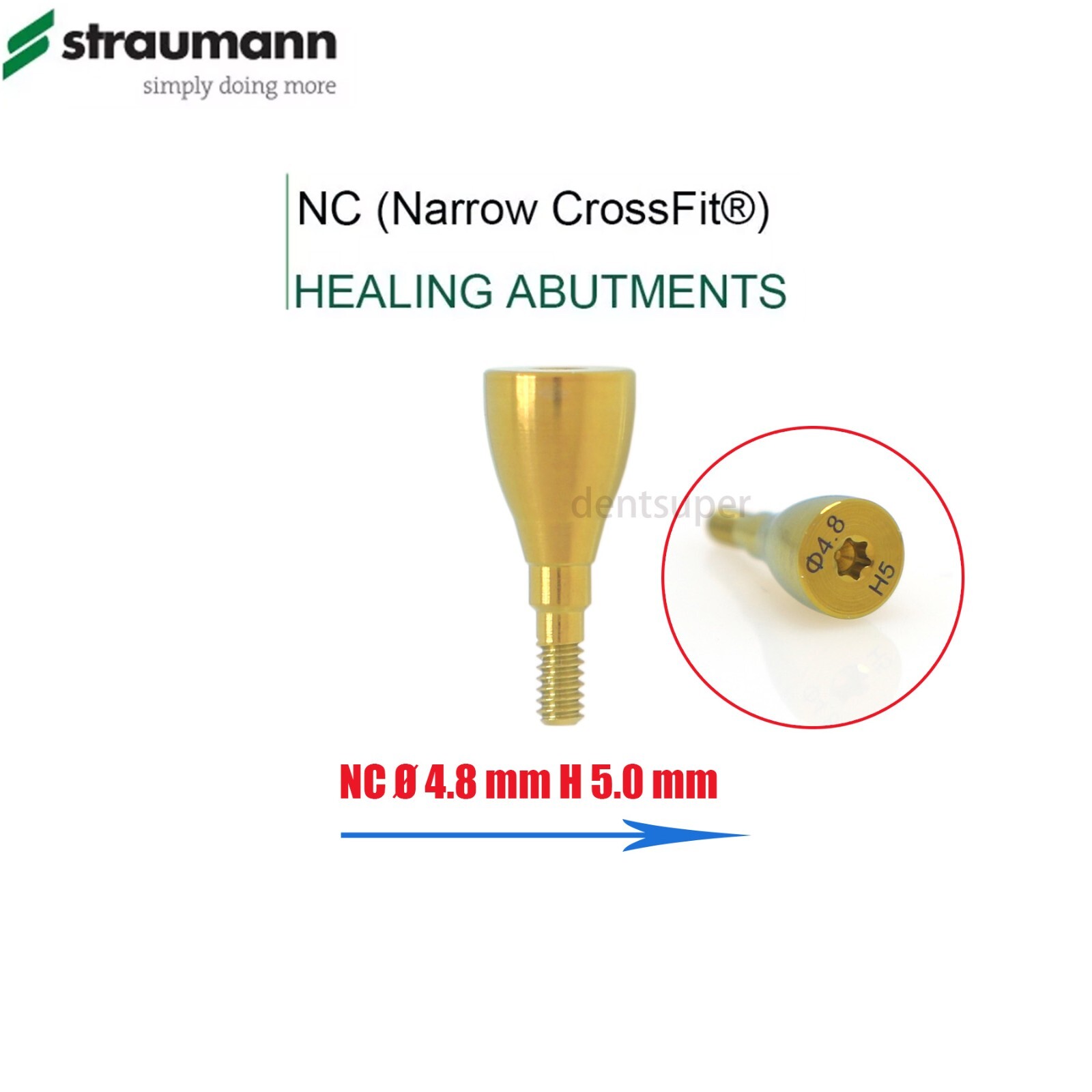 Dental For Straumann NC Healing Abutment Diameter 4.8mm Conical Heights 2/3.5/5