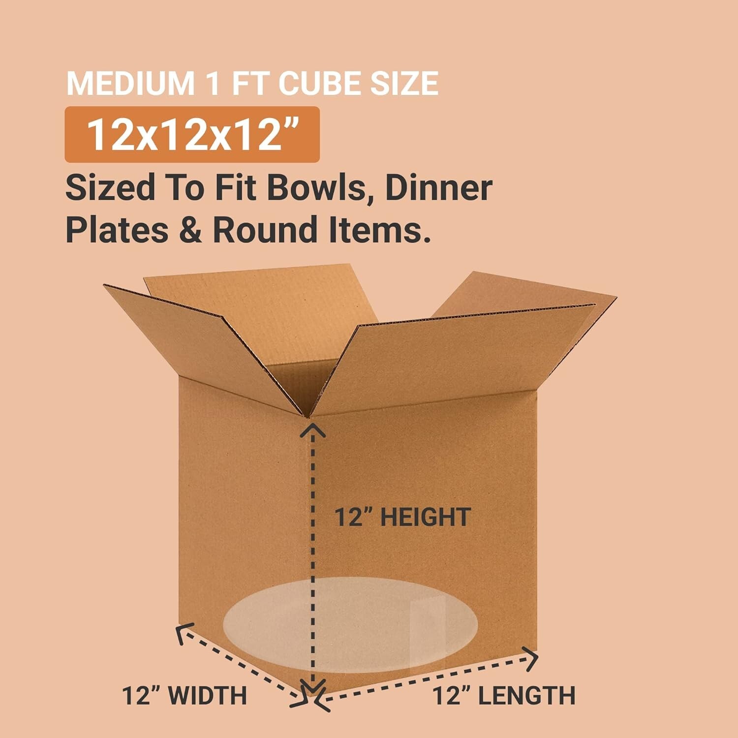 12 x 12 x 12 Shipping Boxes Moving Boxes Corrugated Kraft 25/Bundle 25/Pack