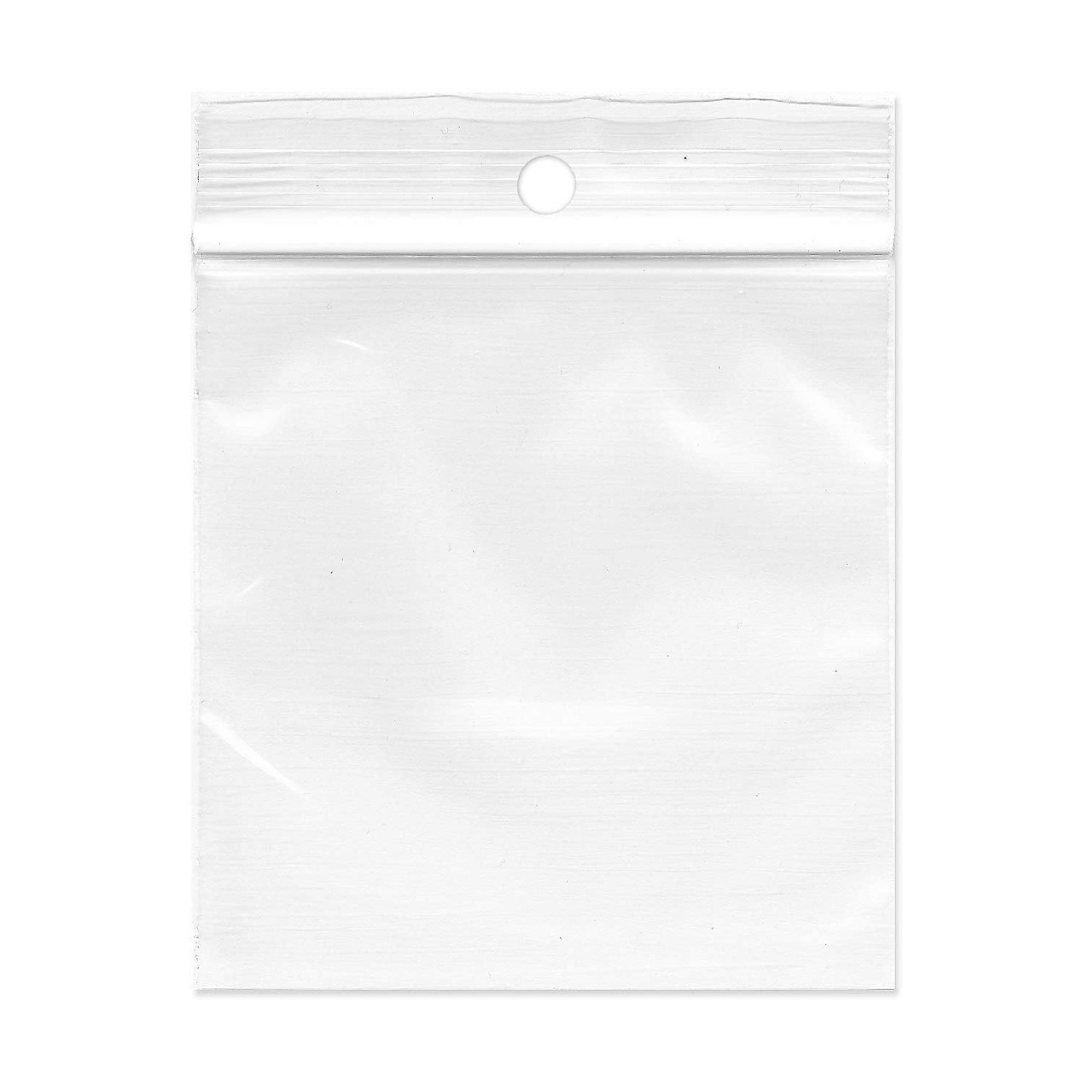 1000 Pcs 6″ x 9″ 2 Mil Zipper Plastic Reclosable Bags with Hang Hole