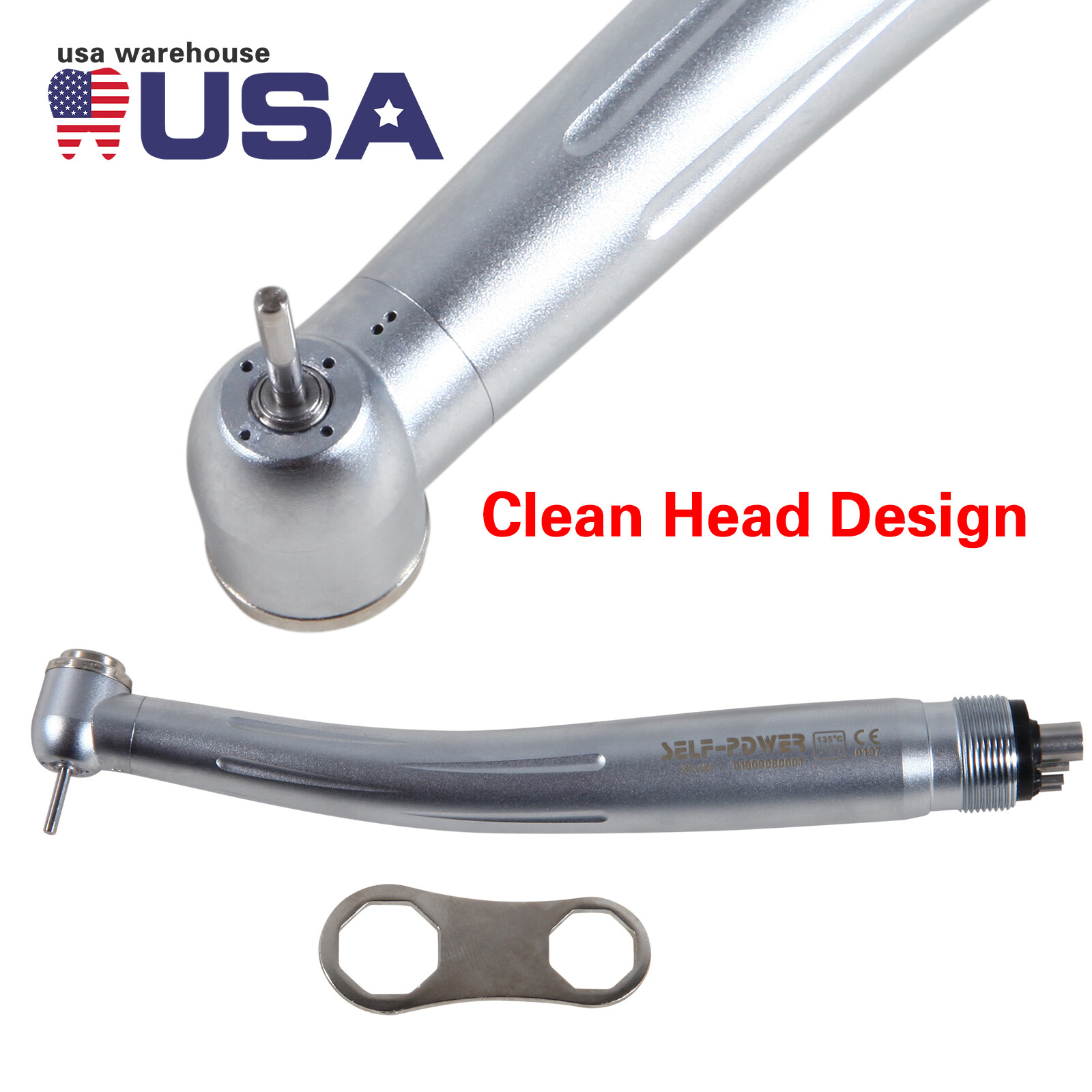 Dental high speed handpiece Standard head Single water spray 4 Hole