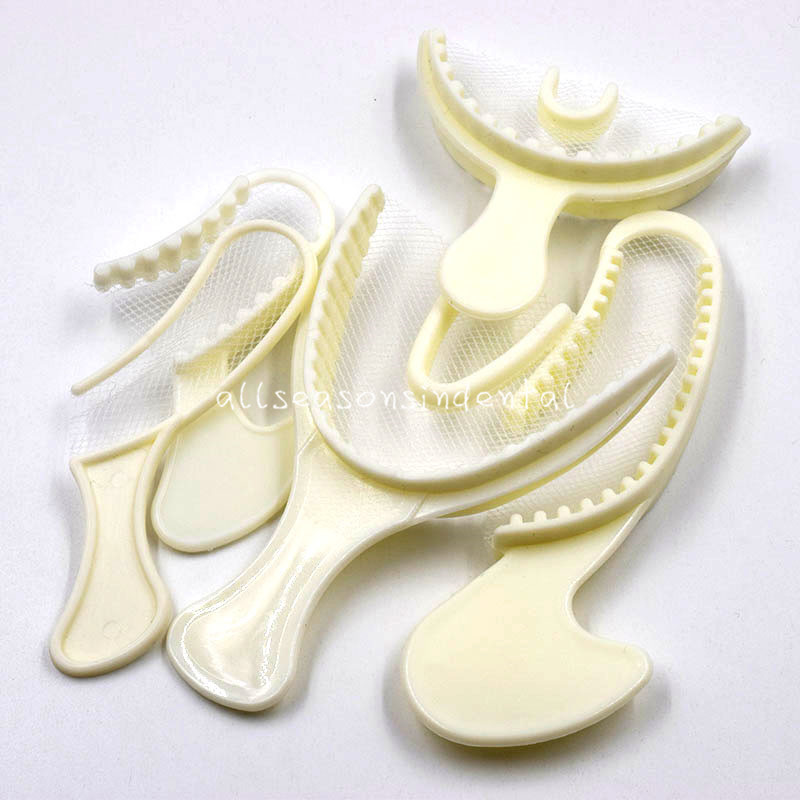 50 Pcs Dental Disposable Impression Bite Registration Triple Tray 5 types Choose