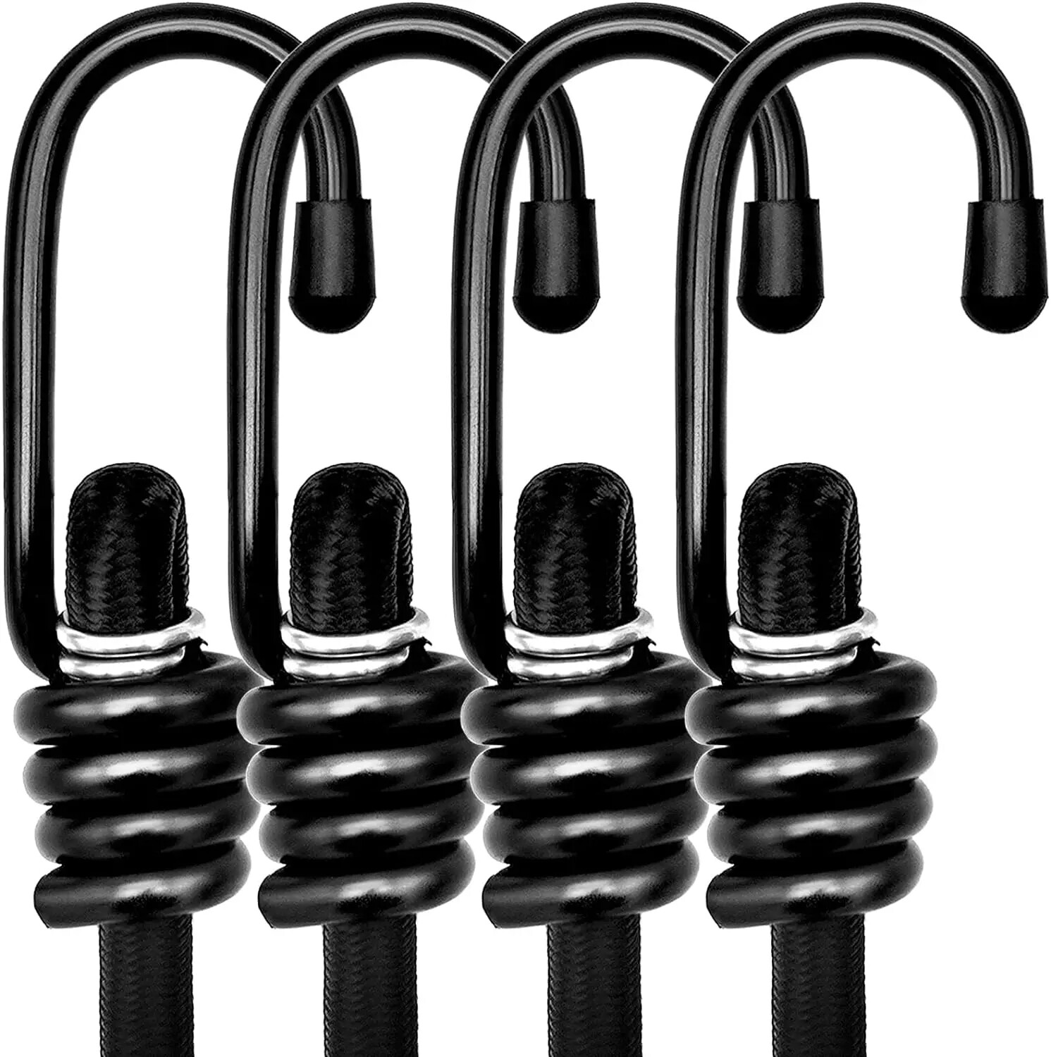 8mm HEAVY DUTY BLACK MARINE GRADE BUNGEE CORD Tarp Tie Down Strap 12-20-24-30-40