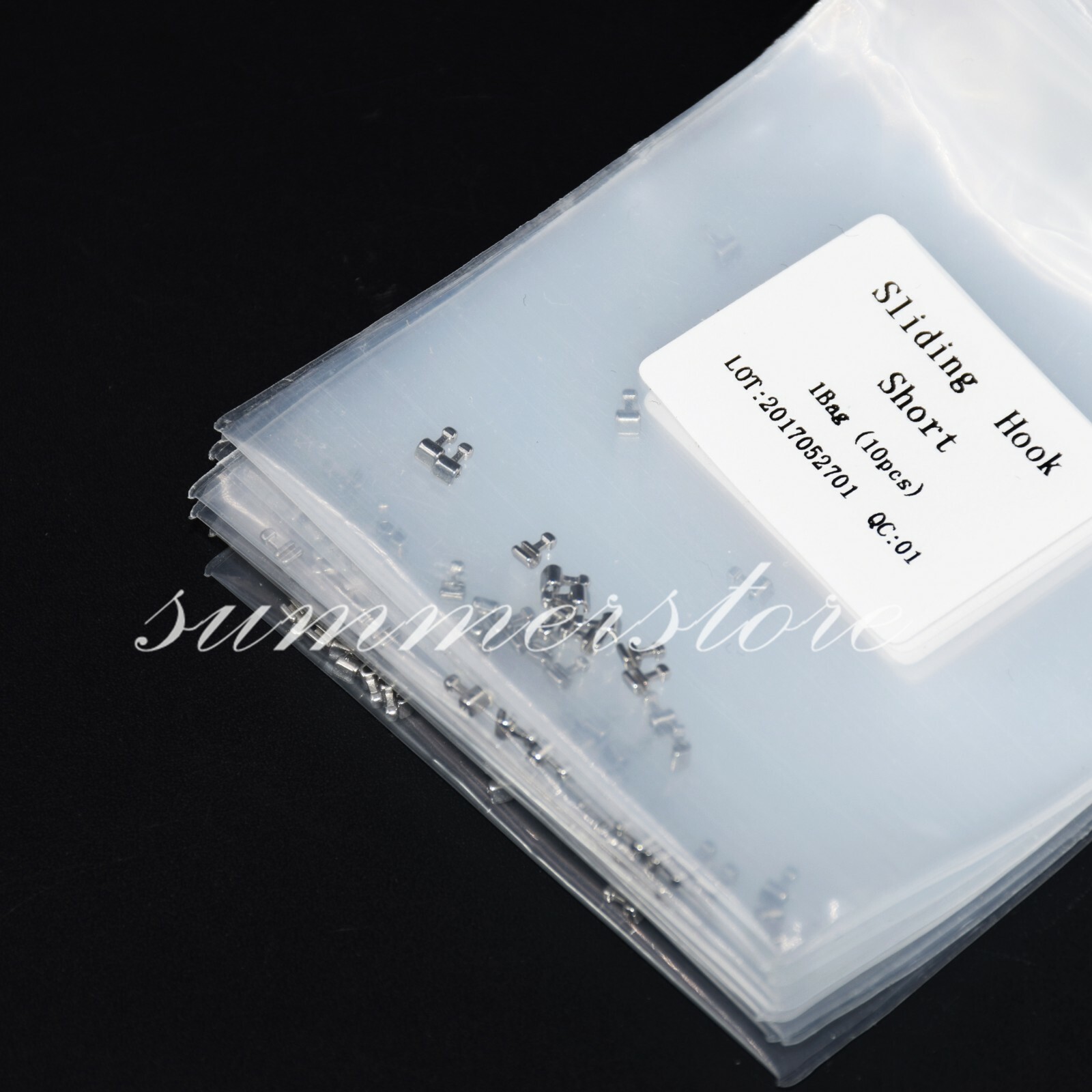 100 Pcs/10 Packs Dental Orthodontic Universal Crimpable Hooks Arch Wire(Short)
