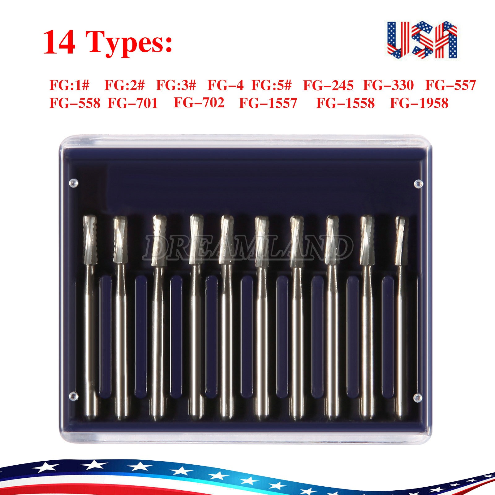 10pc/1pack Fresas de acero de carburo tungsteno FG redondas Drill Alta velocidad