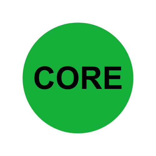 CORE 2″ Round Labels Inventory Control Warehouse Green Stickers 2 RLS of 500 EA