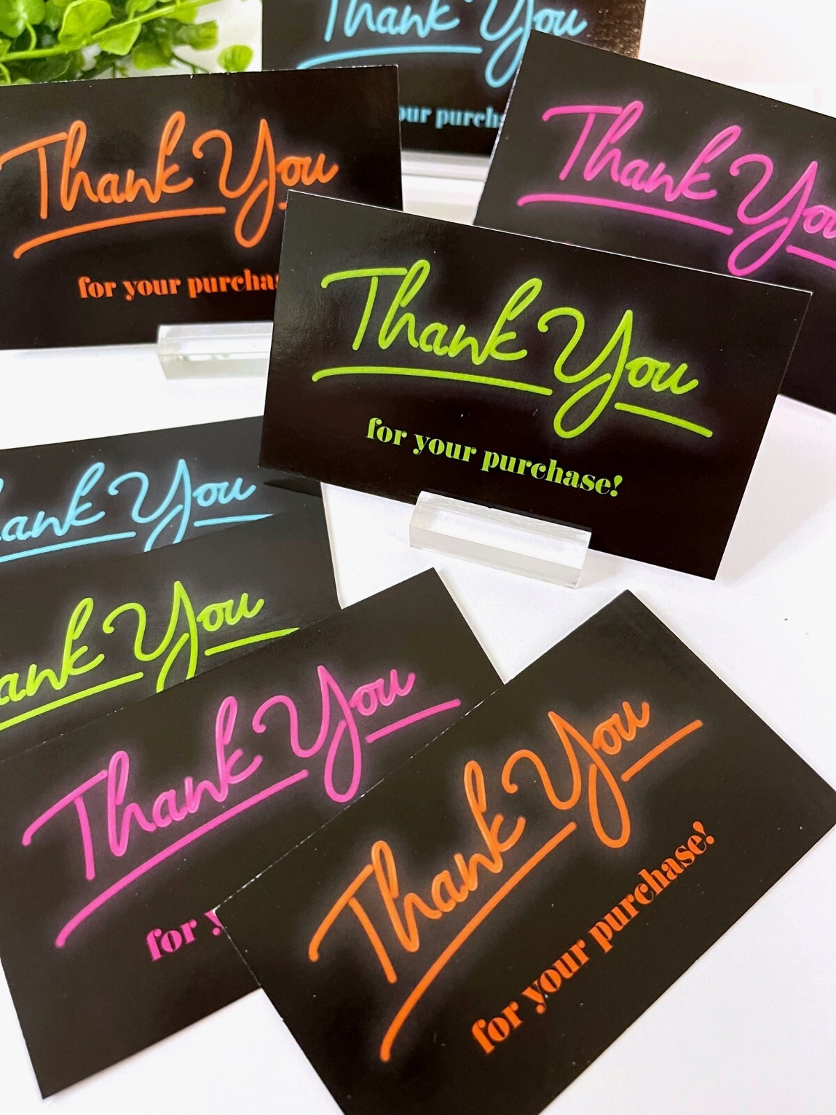 50x Business Cards, Thank You for Your Purchase 3.5×2″ Variety Pack