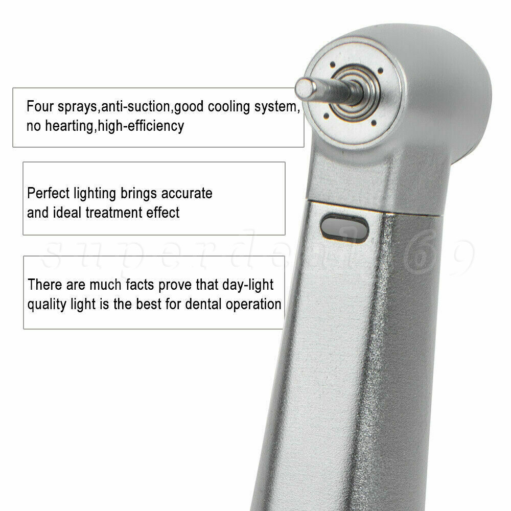 NSK Style Dental 1:5 Increasing LED Contra Angle Handpiece Push Button YBB-W5