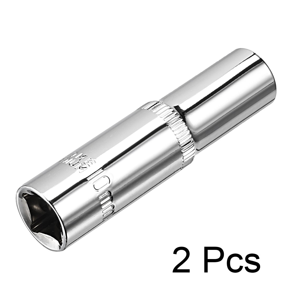 2Pcs 3/8-inch Drive 10mm Cr-V 6-Point Deep Socket New
